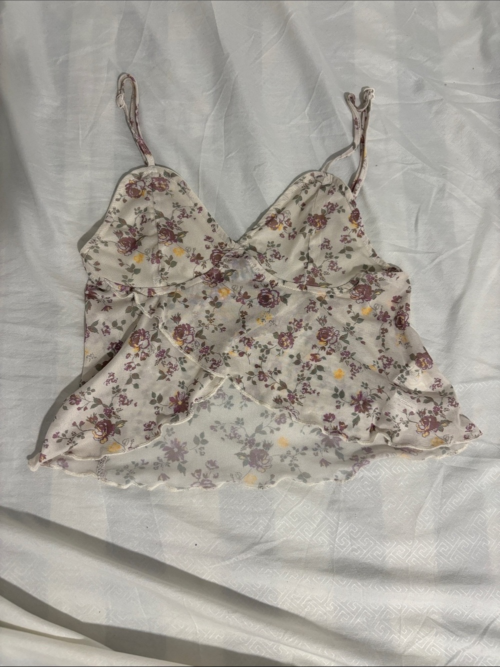 FREE with any 2+ bundle purchase: mesh floral camisole